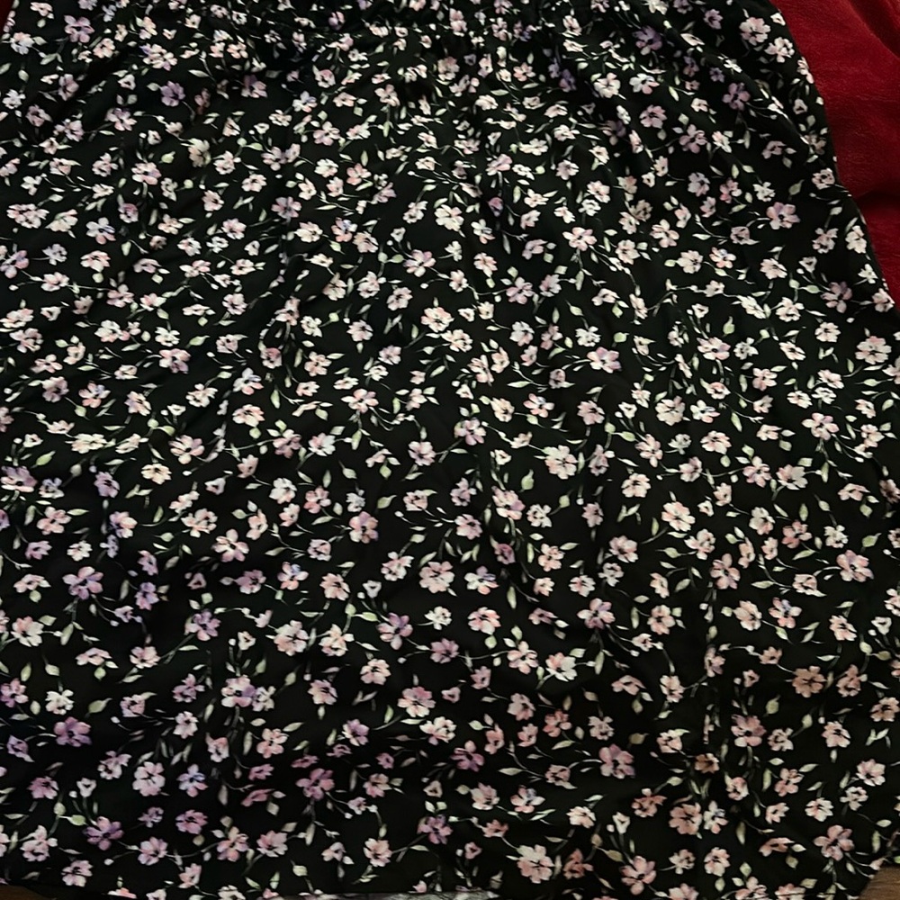 Floral Black Dress